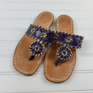 La Conchiglia Positano Thong Sandals Purple Size 37